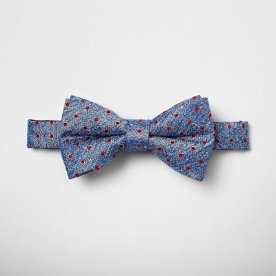 Red polka dot bow tie